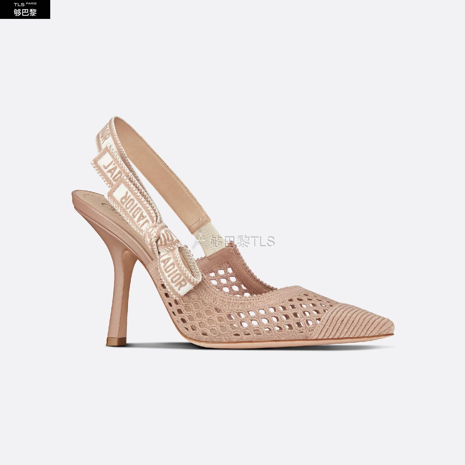 dior迪奥 21年秋冬 女士 高跟鞋 露跟高跟鞋-裸色镂空效果刺绣 kcp883