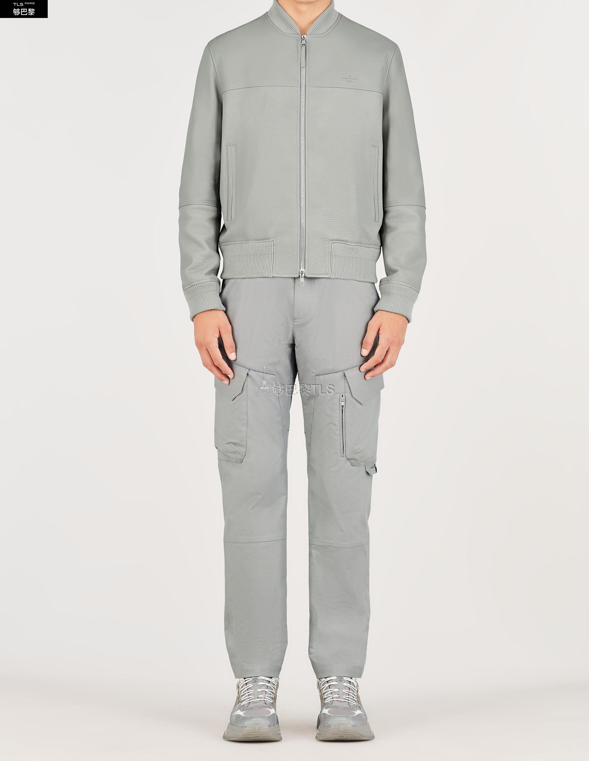 【包邮包税】 lv路易威登 21年春夏 男士 夹克 cut up 羔羊皮飞行员