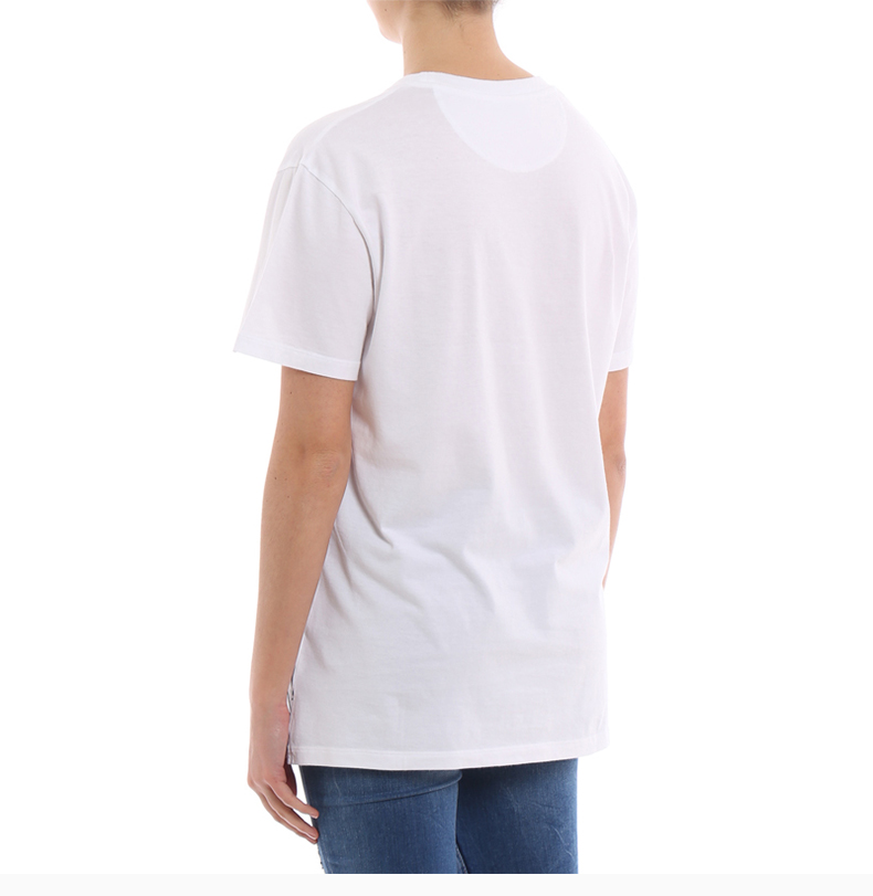 Valentino 华伦天奴 女士 服装 21春夏 白色圆领字母logo图案棉质T恤 女士短袖T恤