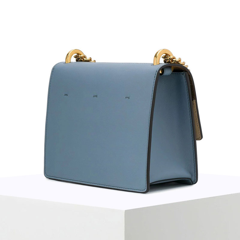 fendi/芬迪 kan u 链条包小号 双f方扣光面皮8bt312金扣 牛皮革 预售