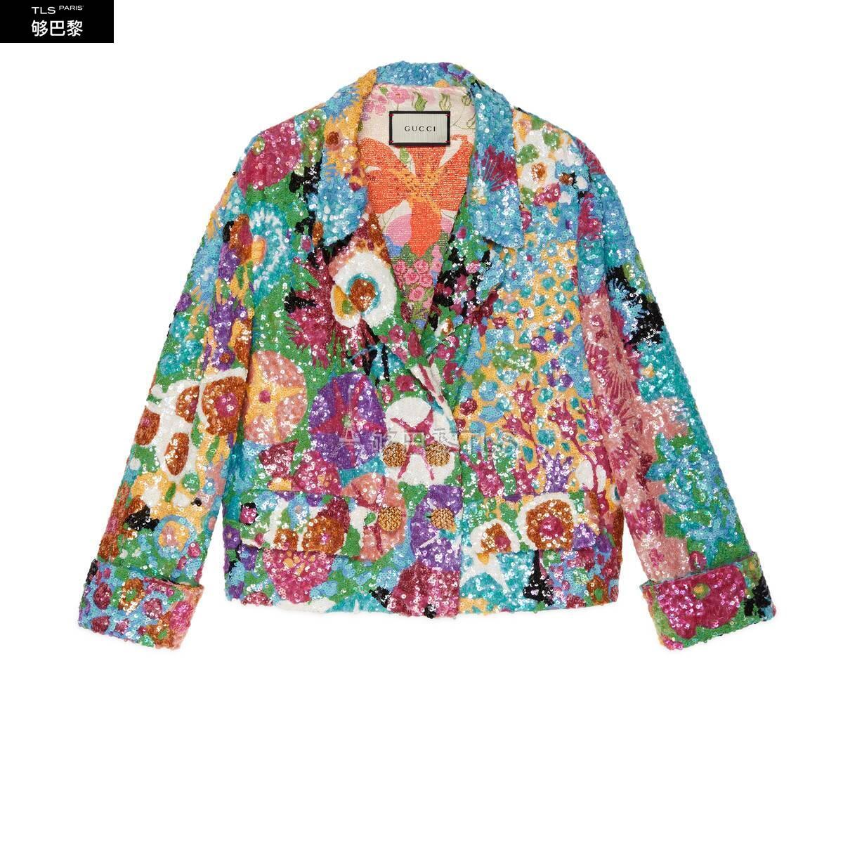 【包邮包税】 gucci古驰 21年秋冬 女士 艺术家ken scott印花系列真丝