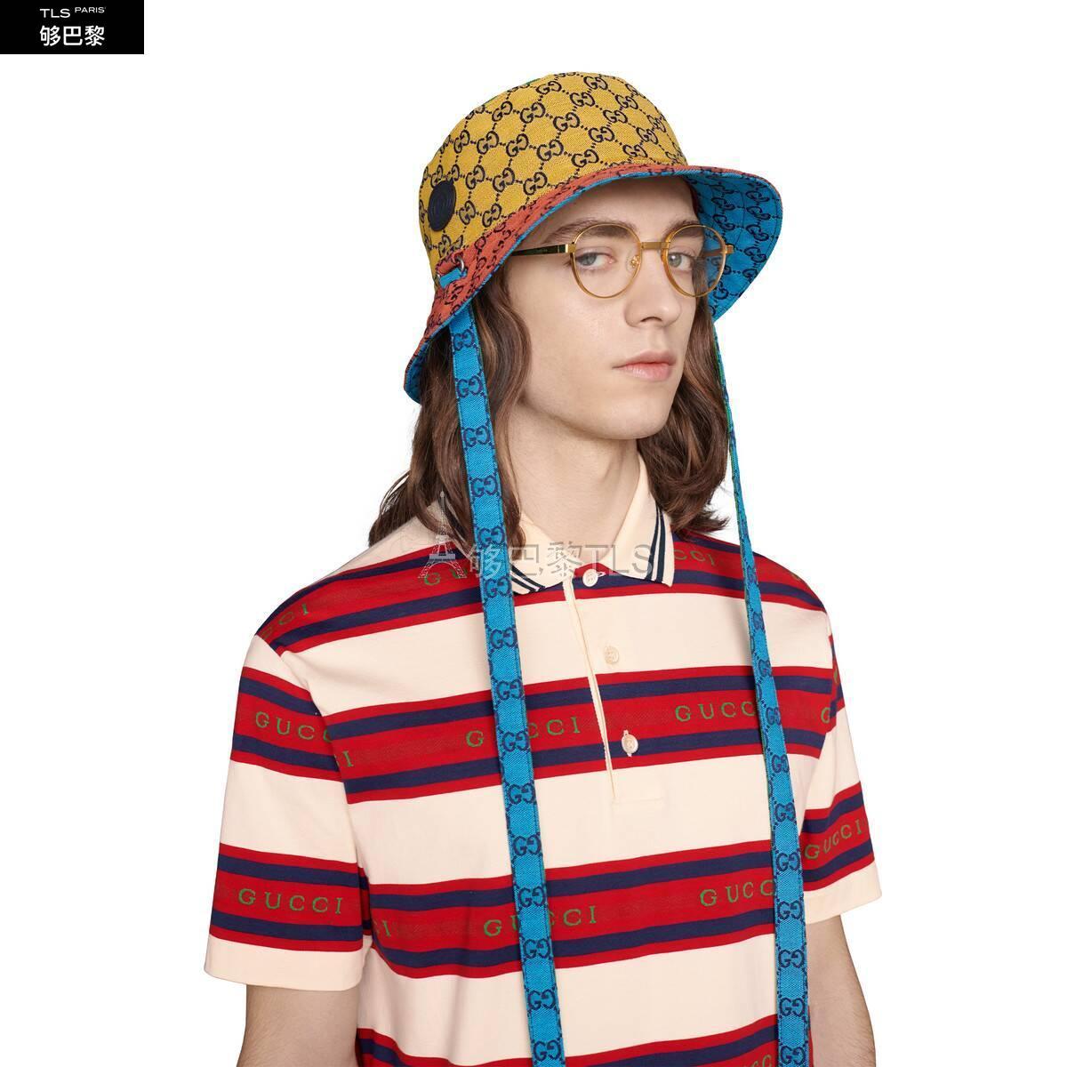 【包邮包税】 gucci古驰 21年秋冬 男士 gucci提花条纹棉质polo衫