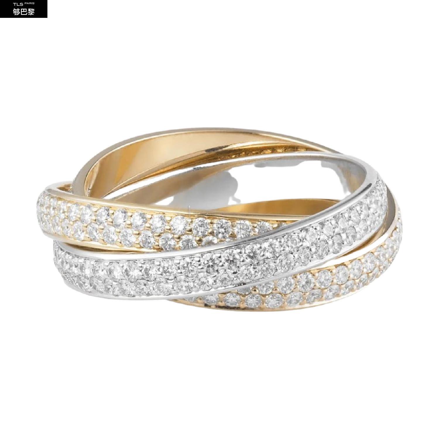 【包邮包税】 cartier 21年春夏 女士 戒指 trinity戒指,小号款 n