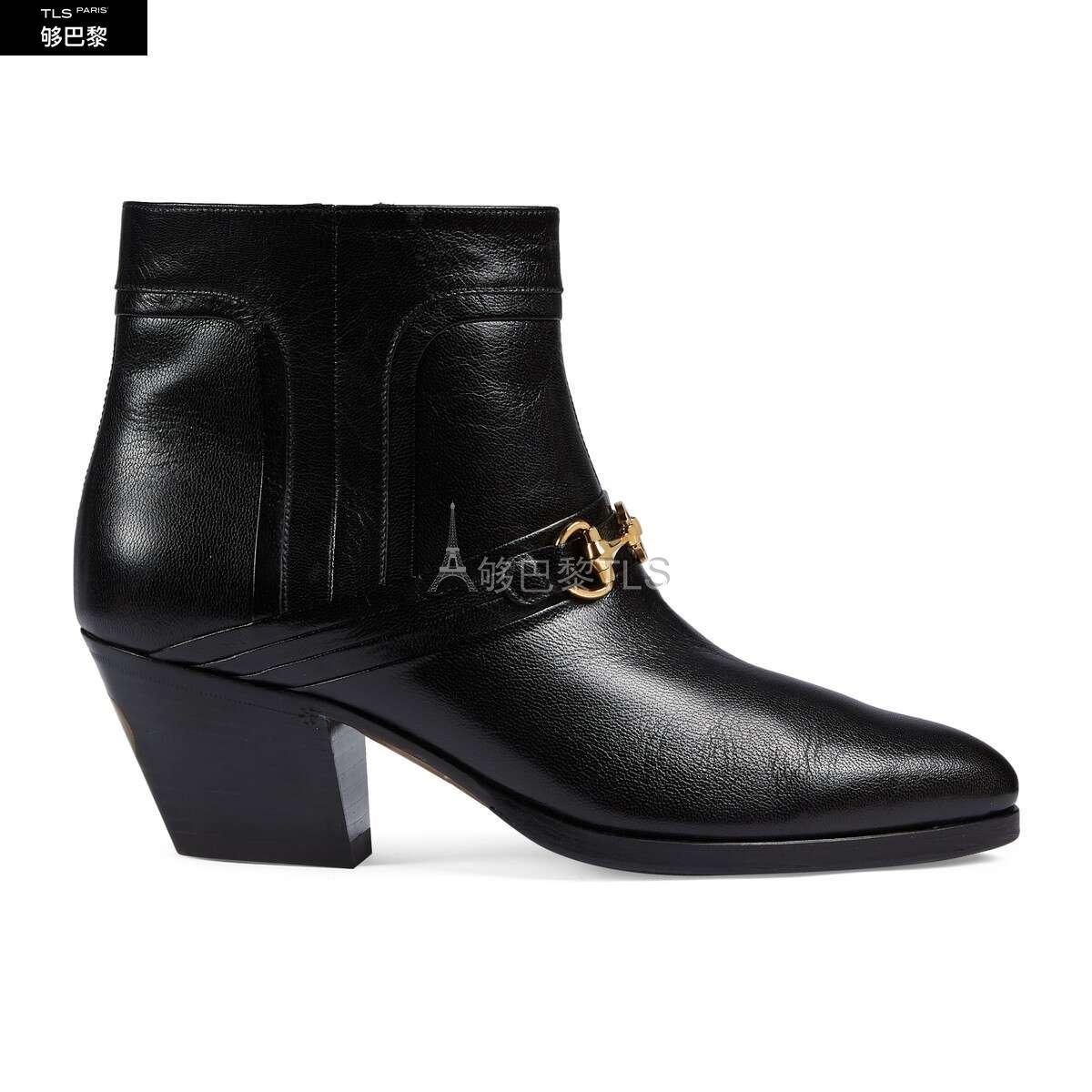 【包邮包税】 gucci古驰 21年春夏 女士 女士互扣式双g马衔扣短靴