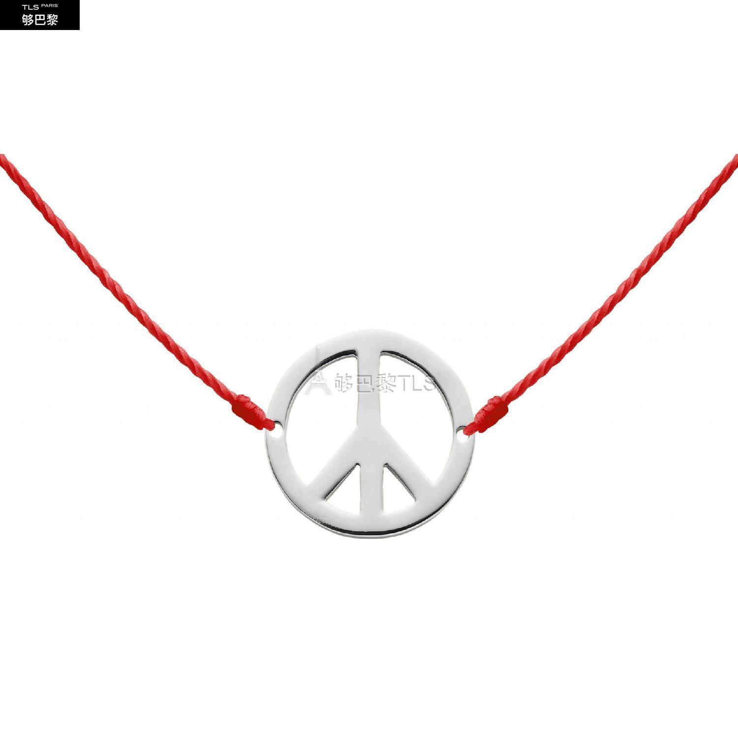 【包邮包税】 redline红绳 21年春夏 女士 项链 peace 和平白金绳制