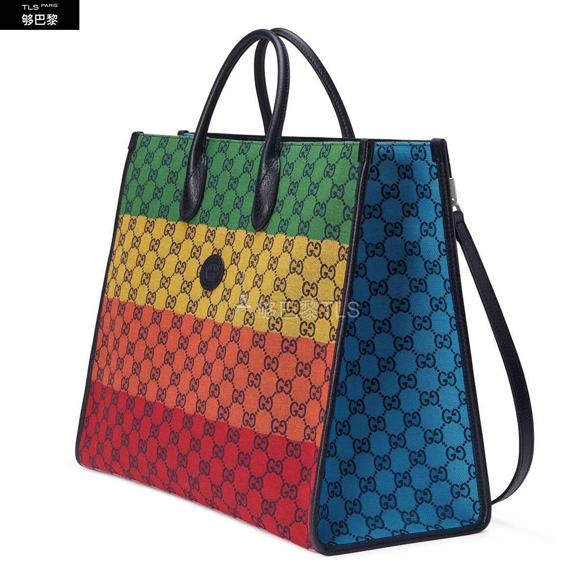 gucci古驰 21年秋冬 女士 gg multi*w*color系列大号托特包 659980 2