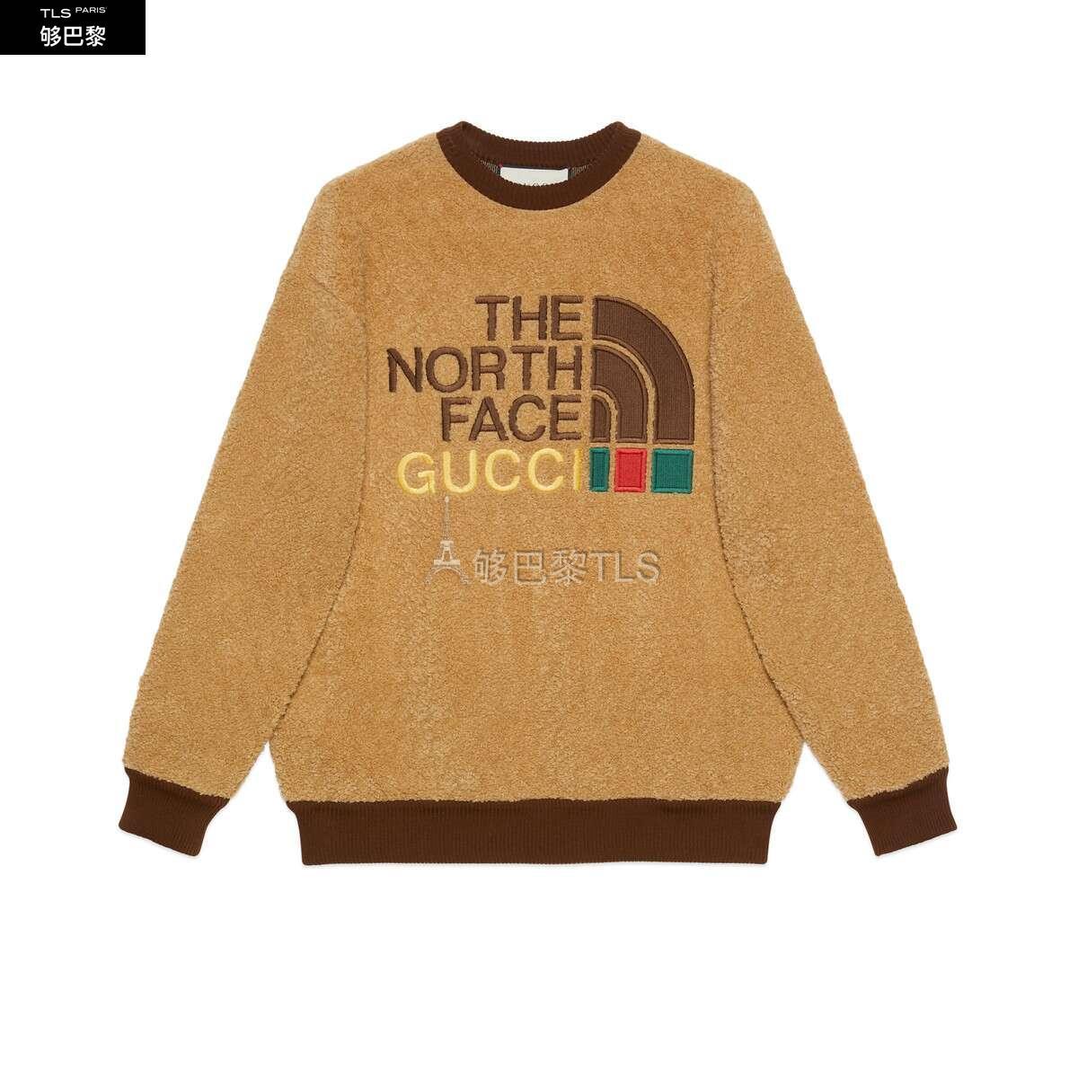 21年秋冬 女士 the north face x gucci联名系列环保毛皮卫衣 644662