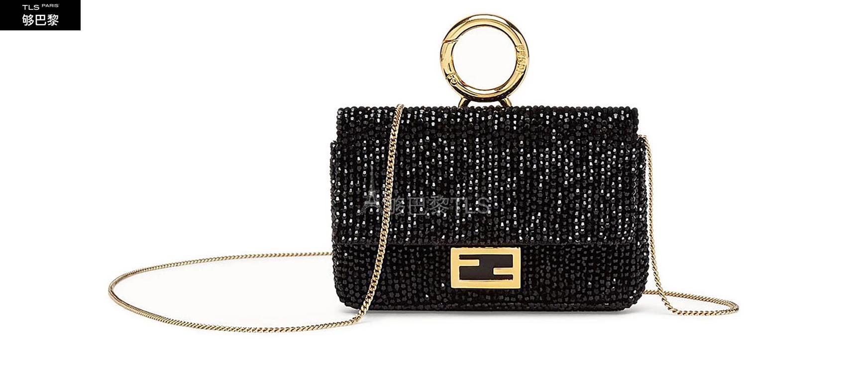 fendi芬迪 21年秋冬 女士 零钱包 nano baguette吊饰 fenxukbpbck