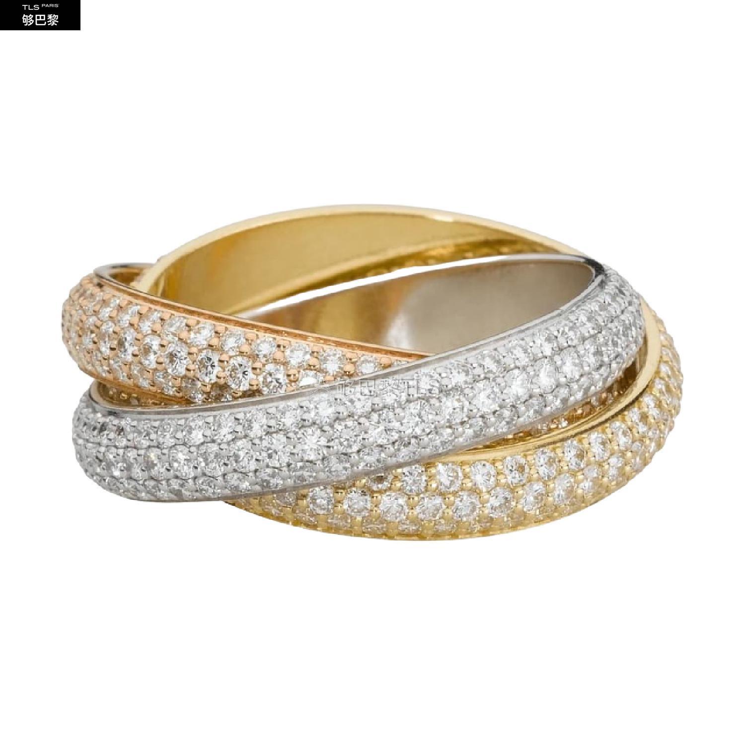【包邮包税】 cartier 21年春夏 女士 戒指 bague trinity classique