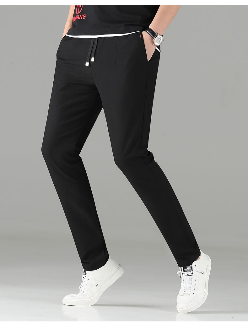 polo assn/u.s.polo assn.春夏男士休闲裤 松紧带弹力直筒裤zkmcz218