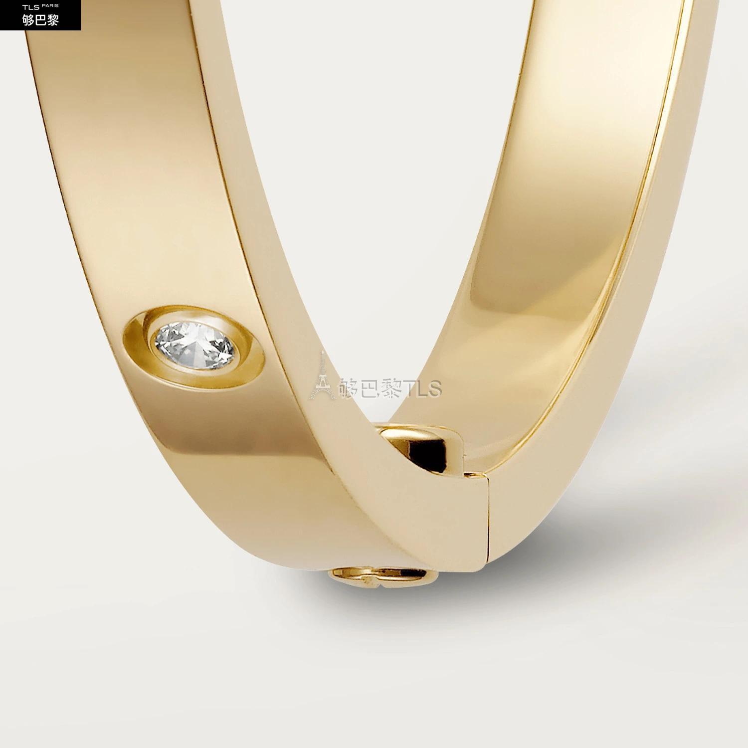 【包邮包税】 cartier 21年秋冬 女士 手镯 love手镯,小号款,镶嵌10颗