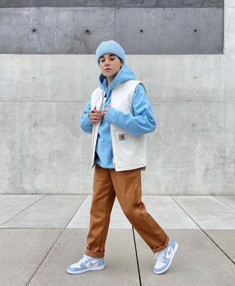 nike/耐克 air jordan 1 high og aj1 薄荷糖 水洗蓝 雾霾蓝 高帮