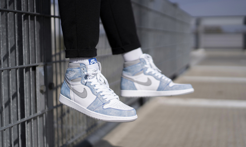 nike/耐克 air jordan 1 high og aj1 薄荷糖 水洗蓝 雾霾蓝 高帮