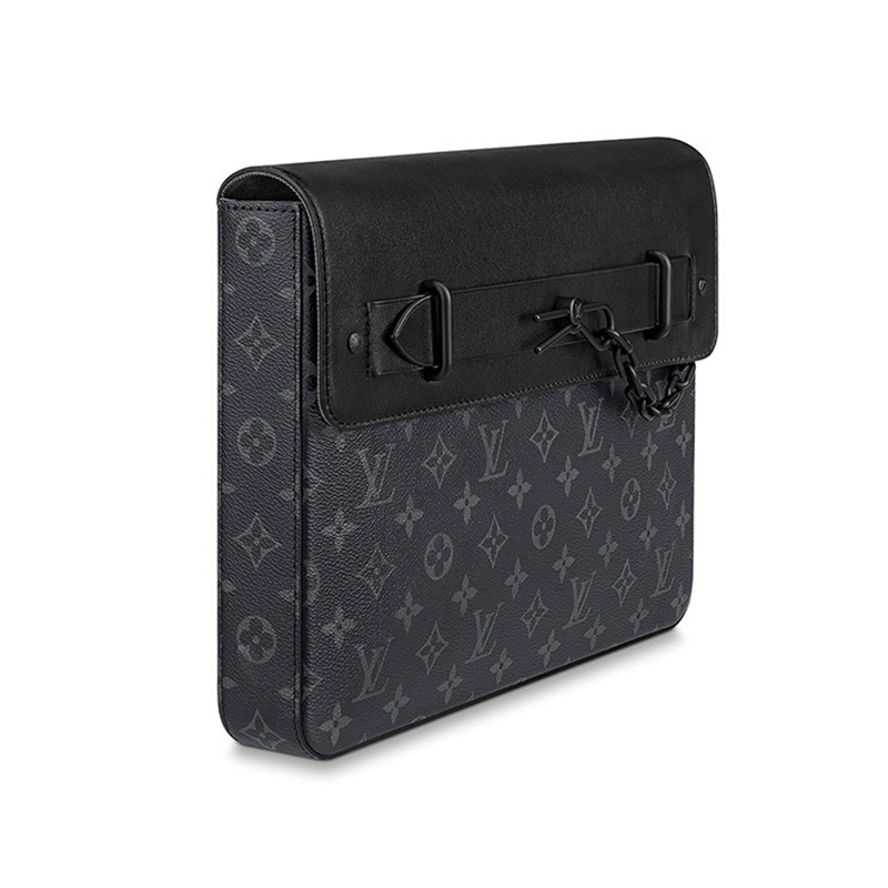 louis vuitton/路易威登 男包 帆布/配皮 pochette steamer 手袋 手拿