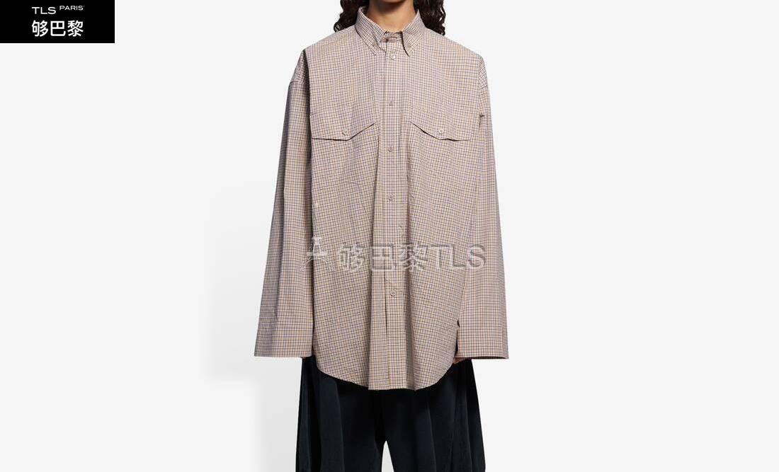 【Balenciaga巴黎世家 男士长袖衬衫】【包邮包税】 BALENCIAGA巴黎世家 21年春夏 男士 长袖衬衫 Oversize 扣领 ...
