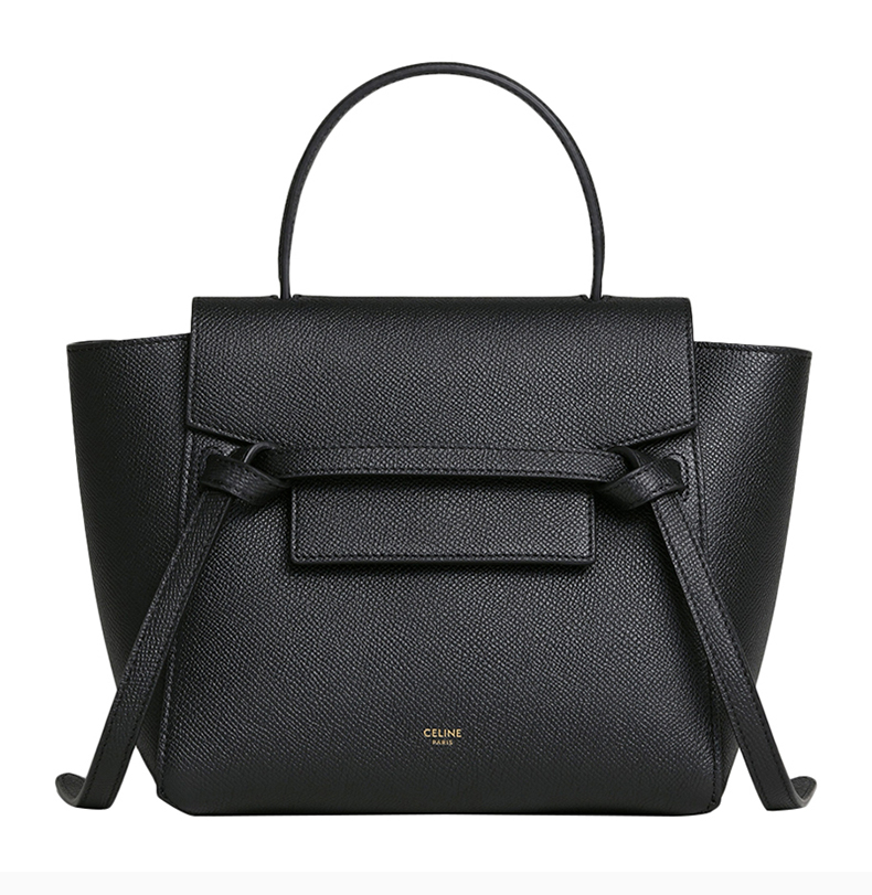 【包税】celine/赛琳 micro belt系列 女士纯色牛皮鲶鱼包手提包