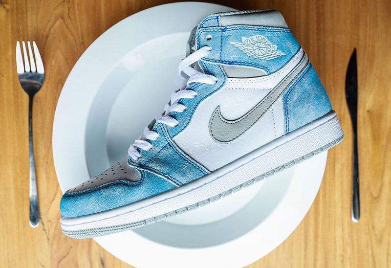 nike/耐克 air jordan 1 high og aj1 薄荷糖 水洗蓝 雾霾蓝 高帮