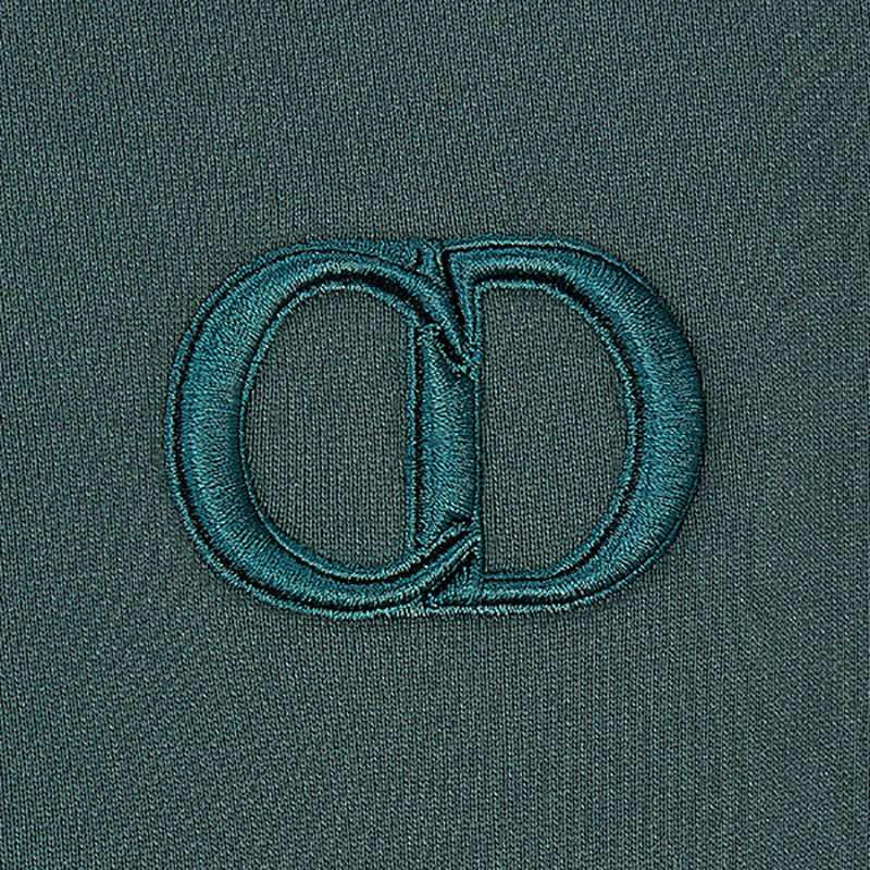 【包税】dior/迪奥 21年春夏新款 男士绿色棉绒cd icon图标连帽衫113j