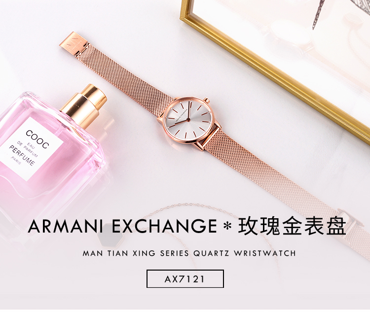 阿玛尼手表 ARMANI EXCHANGE/ARMANI EXCHANGE礼盒款石英女士腕表AX7121