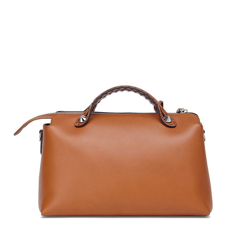 【包税】fendi/芬迪 by the way系列 女士棕色拉链热印fendi roma图案