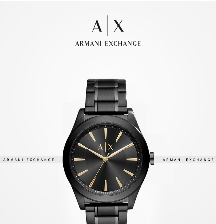 阿玛尼手表 ARMANI EXCHANGE/ARMANI EXCHANGE礼盒款简约时尚钢带石英男士腕表AX7102