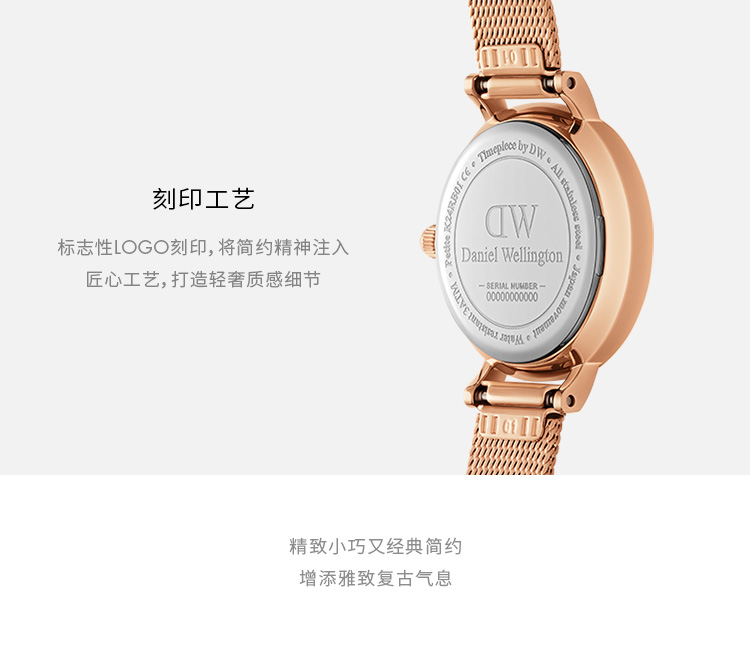 Daniel Wellington/丹尼尔惠灵顿 DW手表女24mm流金表女士简约女麦穗编织钢带石英表丹尼尔惠灵顿官网