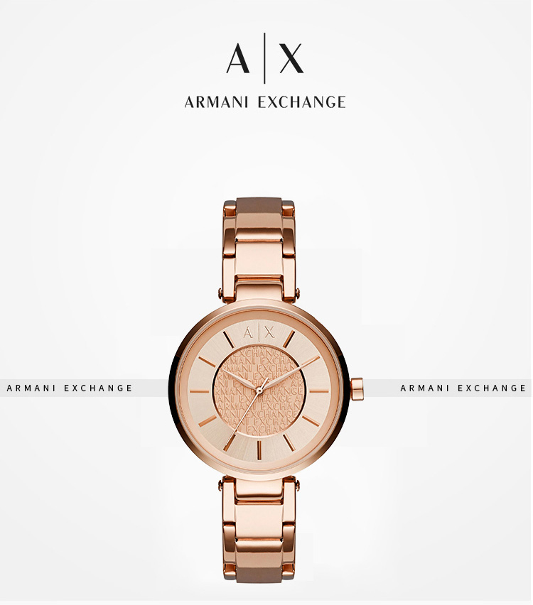 阿玛尼手表 ARMANI EXCHANGE/ARMANI EXCHANGE休闲商务钢链女士石英腕表 AX5328