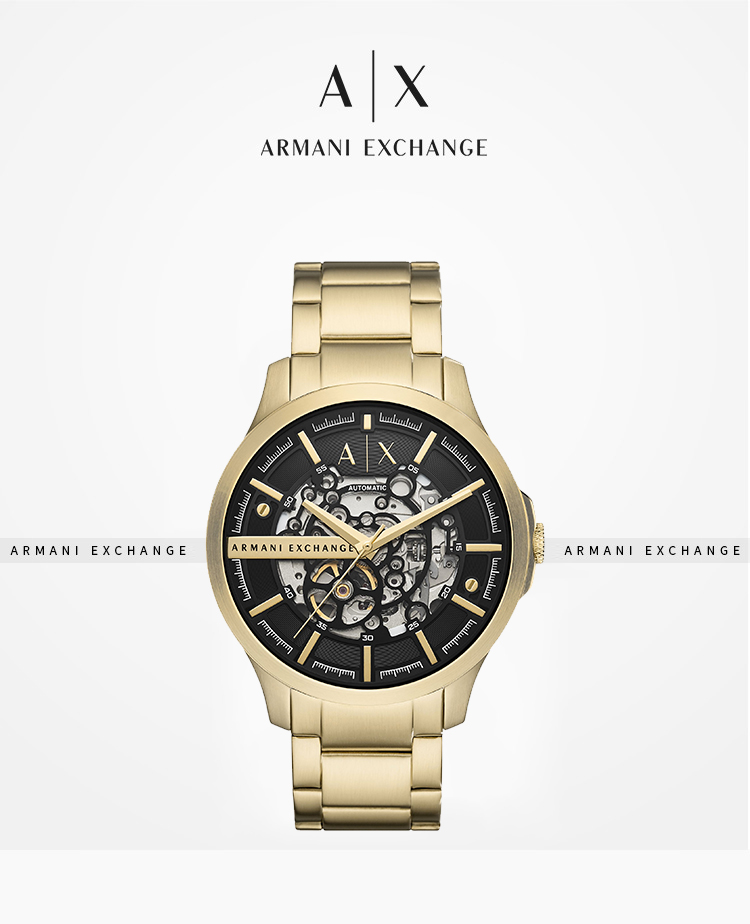 阿玛尼手表 ARMANI EXCHANGE/ARMANI EXCHANGE时尚潮流镂空机械男士腕表 AX2419