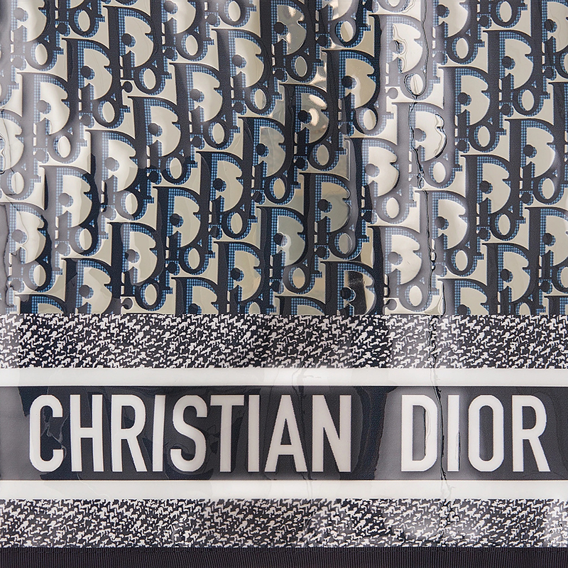 【包税】dior/迪奥 21年春夏新款 女士海军蓝dior斜纹透明技术面料