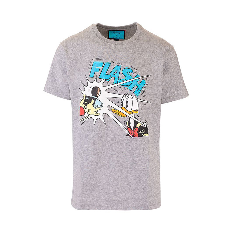GUCCI/古驰 限量发售 男士短袖T恤 Disney x Gucci Donald Duck print T-shirt 548334-XJDAE