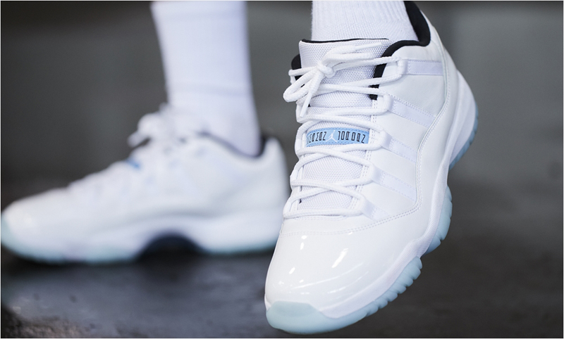 nike/耐克 air jordan 11 low 男女同款 aj11 白蓝 传奇蓝 情侣篮球鞋