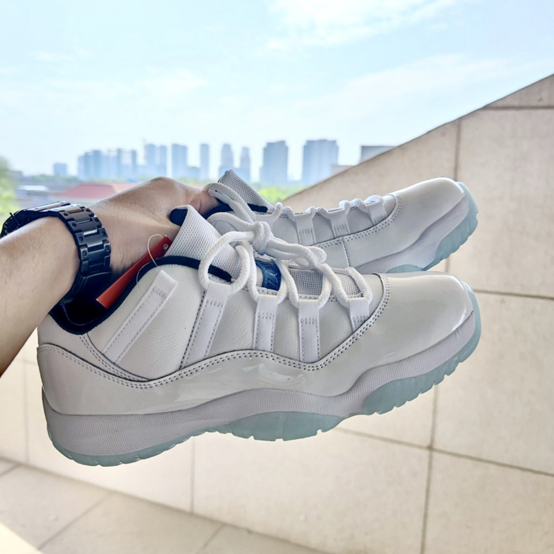 nike/耐克 air jordan 11 low 男女同款 aj11 白蓝 传奇蓝 情侣篮球鞋