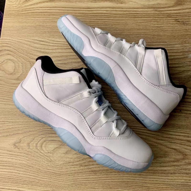 nike/耐克 air jordan 11 low 男女同款 aj11 白藍 傳奇藍 情侶籃球鞋