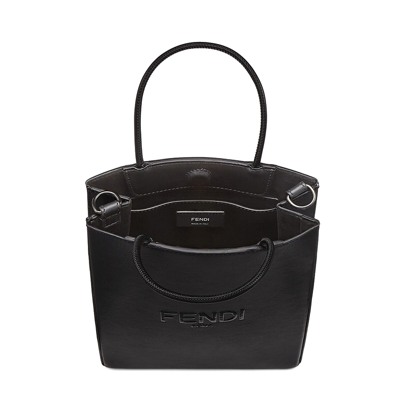 【包税】fendi/芬迪 2021春夏新款 男士黑色小牛皮fendi roma印花可