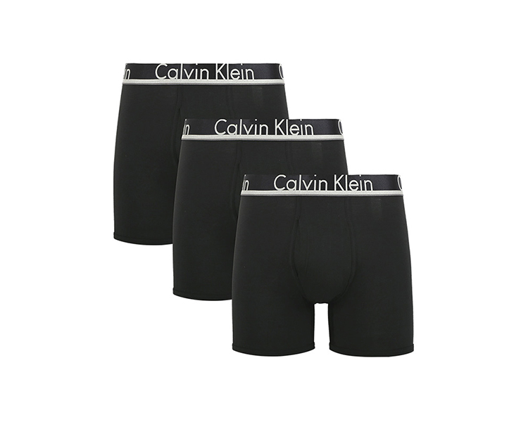 Calvin Klein/卡尔文·克莱因 男士内裤黑色四角内裤三条装 NB1361-001