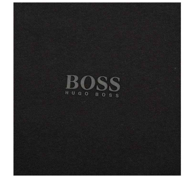 【21春夏新品国内现货】HUGO BOSS/雨果博斯 黑色棉质简约日常休闲男士短袖T恤