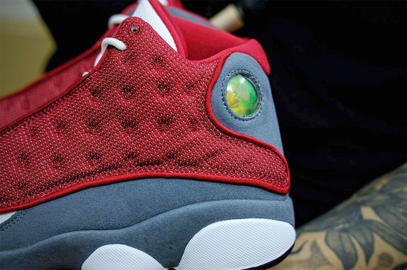 nike/耐克 air jordan 13 男女同款 aj13 灰白红 情侣高帮篮球鞋 dj