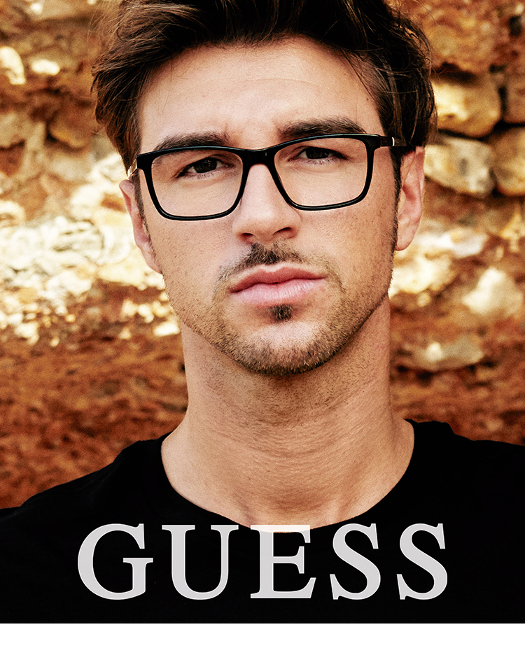 guess/盖尔斯轻金属百搭时尚中性款眉线型光学镜架眼镜框2775