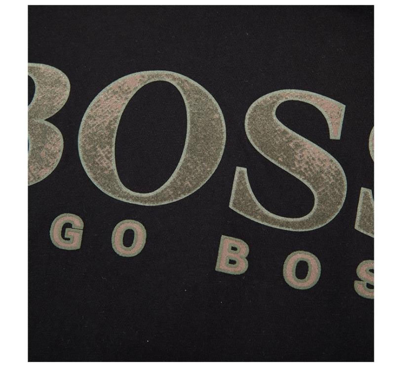 HUGO BOSS/雨果博斯 棉质字母LOGO印花男士短袖T恤