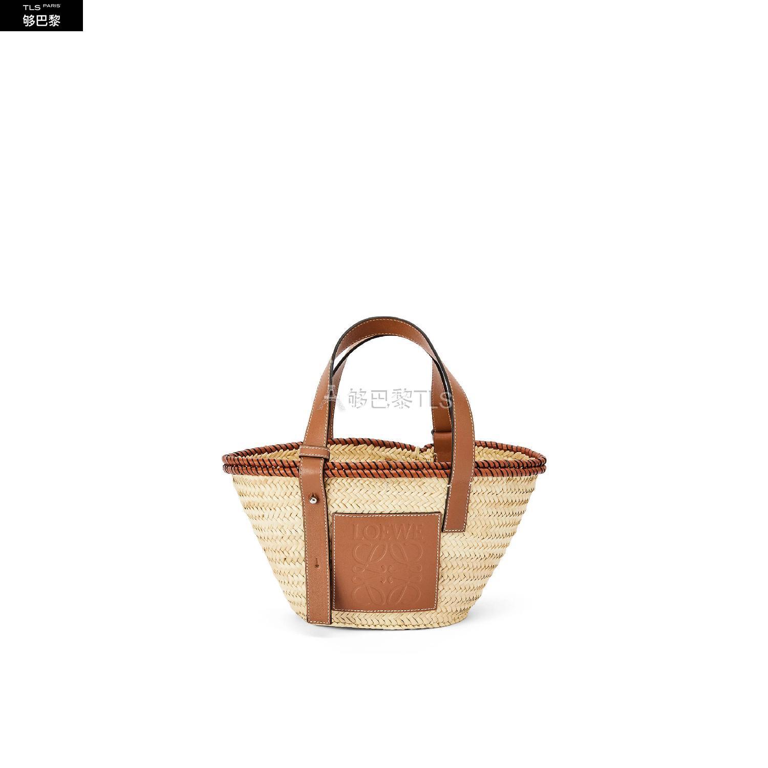 羅意威 21年秋冬 女士 手提包 small inlay basket bag in palm leaf