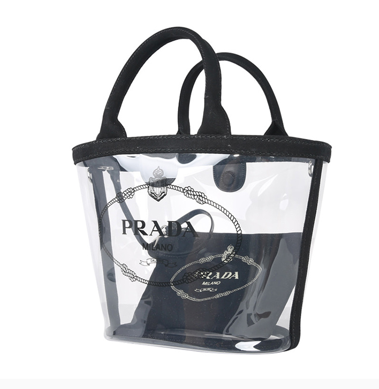 【包邮包税】prada/普拉达 女士黑色透明挎包 1bg187-2by5-f0002