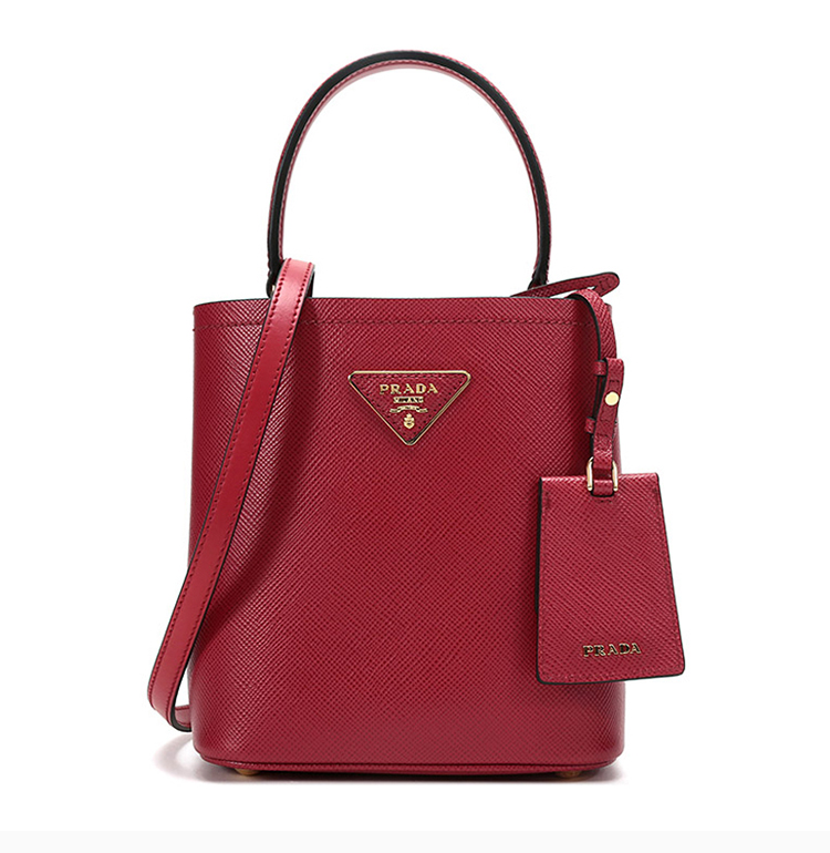 【包邮包税】prada/普拉达 女士红色皮革手提包 1ba217-2erx-f0cf5(99