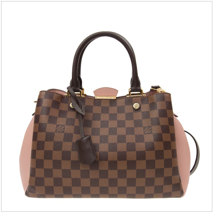Louis Vuitton/路易威登 女士棕褐色帆布配皮经典格纹磁扣开合单肩包斜挎包手提包女包 N41674