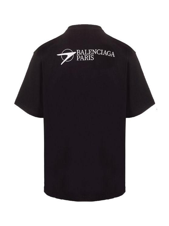 【包邮包税】Balenciaga/巴黎世家  男装 男士黑色棉质时尚圆领春夏短袖T恤 641675TKV861070