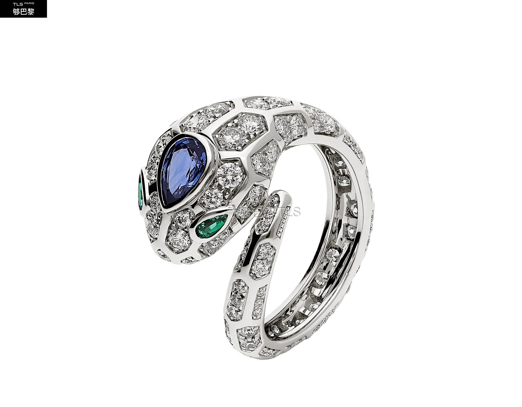 【包邮包税】 bvlgari宝格丽 21年春夏 女士 戒指 serpenti系列 an