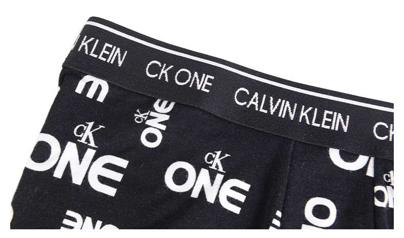 【国内现货】Calvin Klein/卡尔文·克莱因时尚休闲字母花纹平角单条装男士内裤