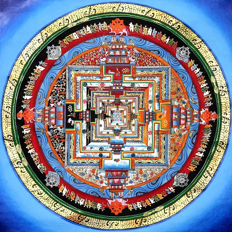 jinxuanzi/金玄紫 坛城平安如意唐卡可挂客厅书房办公室合风水纳福