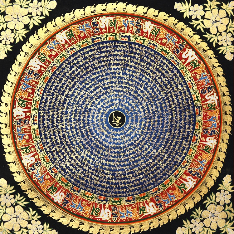 jinxuanzi/金玄紫 六字真言坛城平安如意唐卡可挂客厅书房办公室合