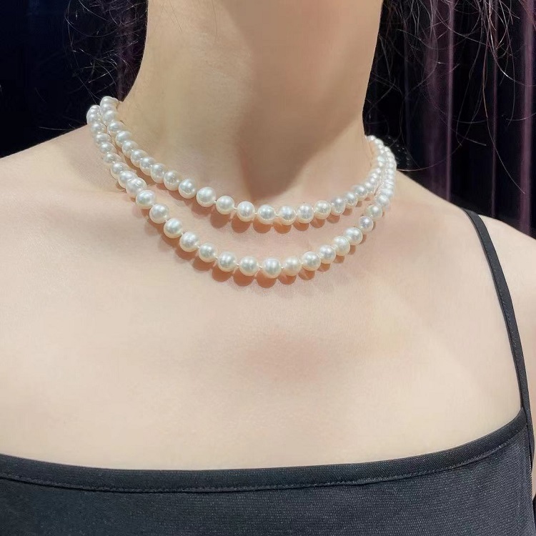 jinxuanzi/金玄紫 奢华大气珍珠项链可单圈可双圈佩戴高贵颈链(附赠