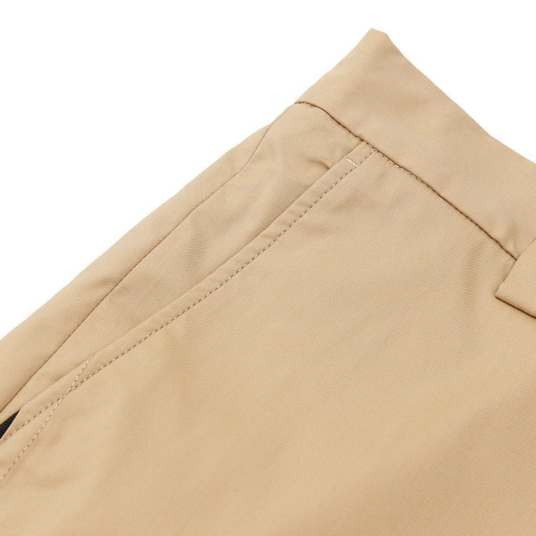 【21春夏】liu·jouomo/liu·jouomo卡其色常规侧缝米色织带装饰 百搭